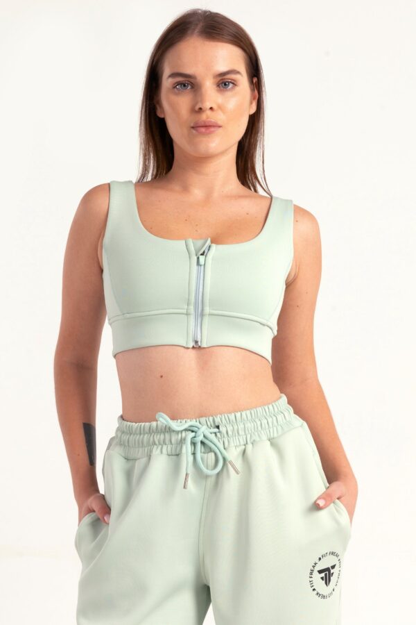 Hybrid Zip Sports Bra