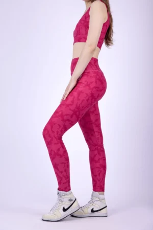Fuchsia camouflage leggings